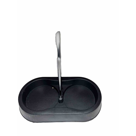 Salt and Pepper Shakers Set Stainless Steel with Glass with holder set 2 - Picture 3 of 5